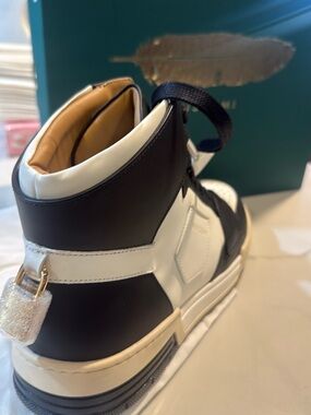BUSCEMI High-Top Men’s Fashion Sneaker in Black & White